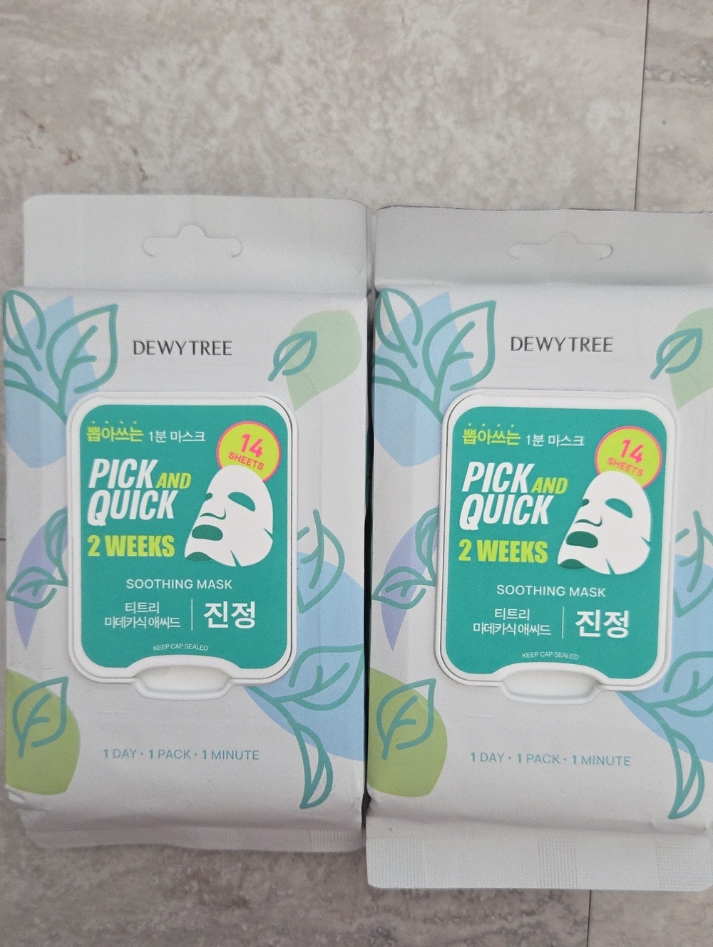 Dewytree Pick and Quick 2 Weeks Soothing Face Mask (14 Sheets) 2 Packs